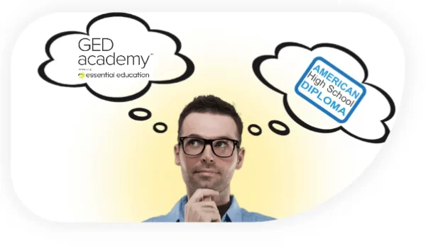 Choose between GED and AHSD qualifications